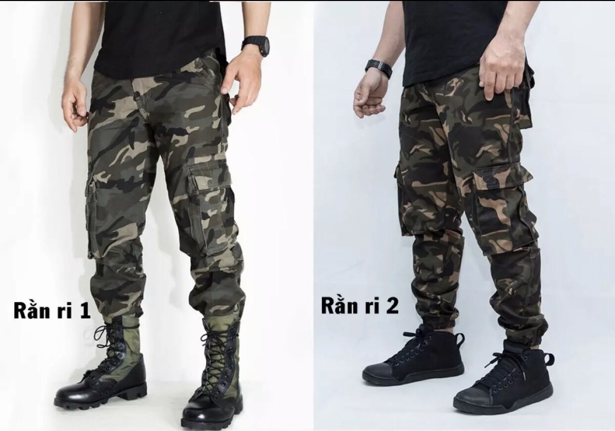 Quần jogger kaki rằn ri TÚI HỘP- lính nam Quần jogger kaki rằn ri TUI HỘP - lính nam cao cấp