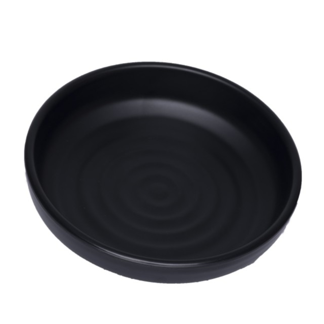 Dĩa Nhựa Melamine Sâu Nhám Đen - DGS 06N