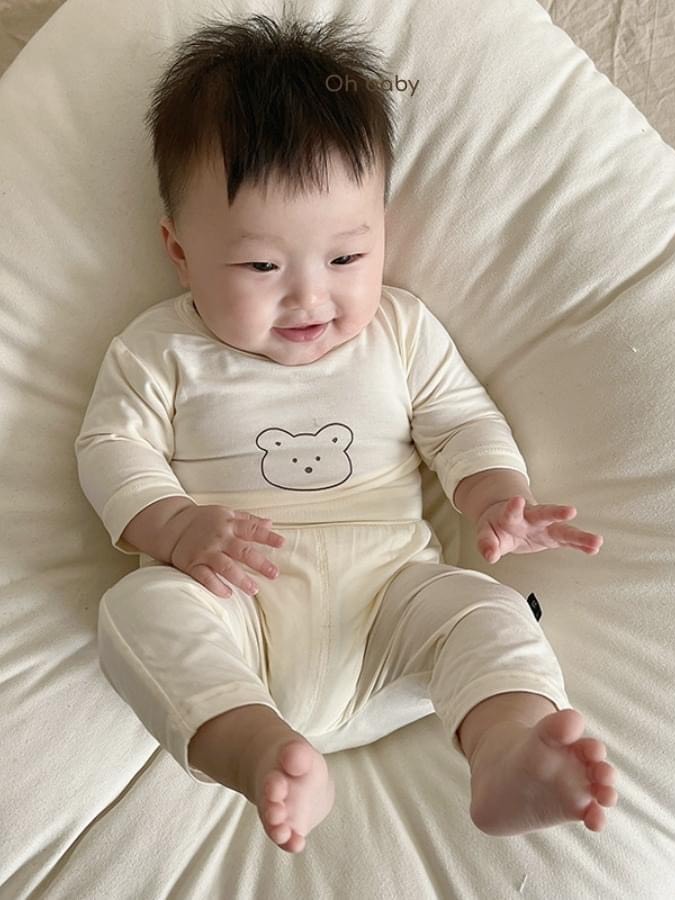 (MS24)Bộ dài tay peptit hình gấu siêu dễ thương cho bé trai/bé gái