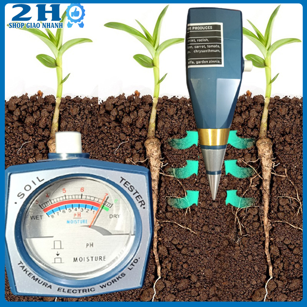 Máy đo ph đất Nhật Bản DM15 đo độ ẩm của đất và độ PH cho cây trồng, vườn cây ăn trái, đất trồng nông nghiệp