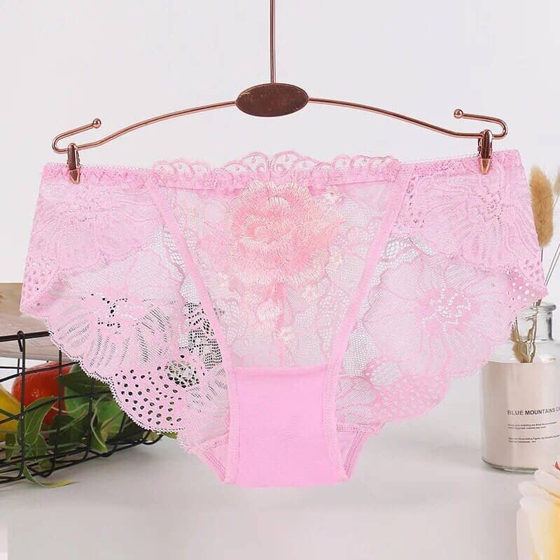 Quần lót nữ ren thêu hoa hồng, ren mềm