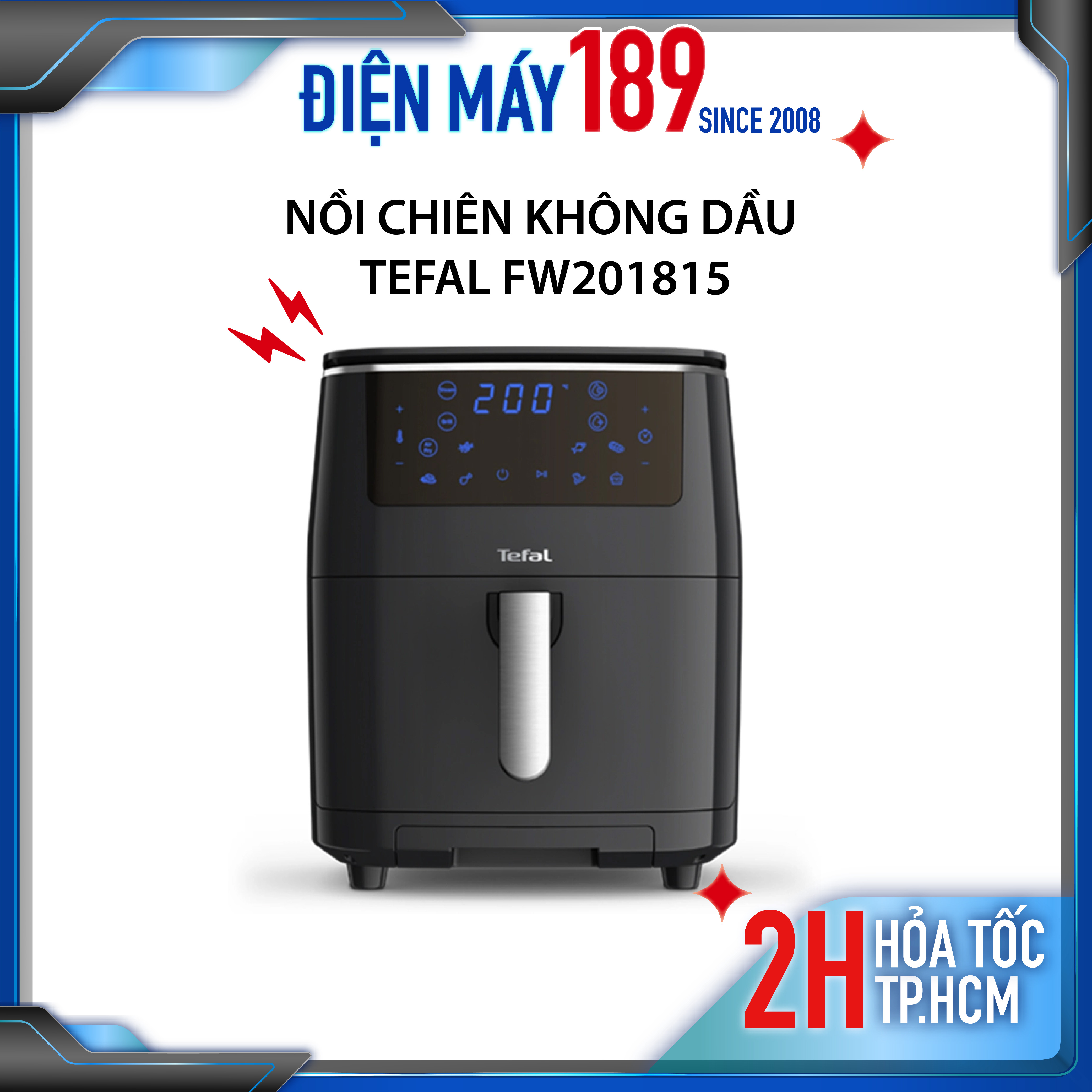 Nồi chiên không dầu Tefal FW201815 - 4.2L - Công nghệ Chiên - Nướng - Hấp - Bảo hành 2 năm - Hàng Chính Hãng