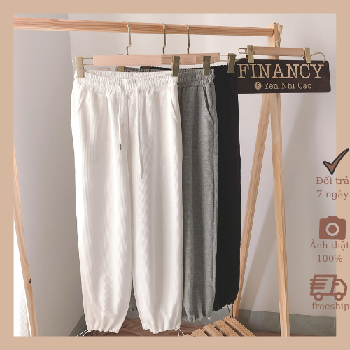 Quần jogger nữ tăm tổ ong form rộng đẹp cao cấp