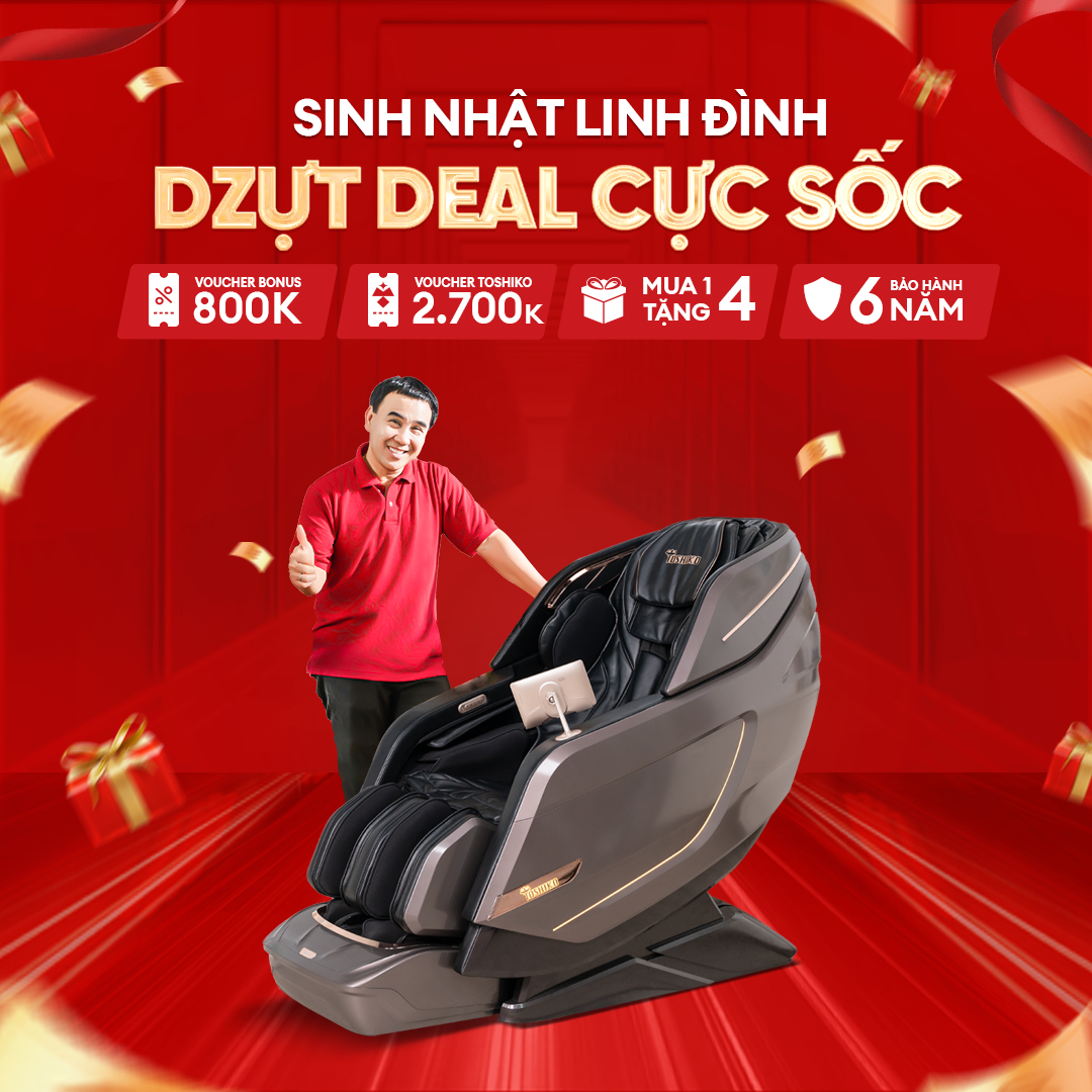 [Nhận hàng nằm thử] Ghế Massage Toàn Thân Đa Năng Toshiko T9900 - Sản phẩm ghế massage toàn thân dành cho giới thượng lưu nâng tầm đẳng cấp không gian nhà ở và vị thế cá nhân