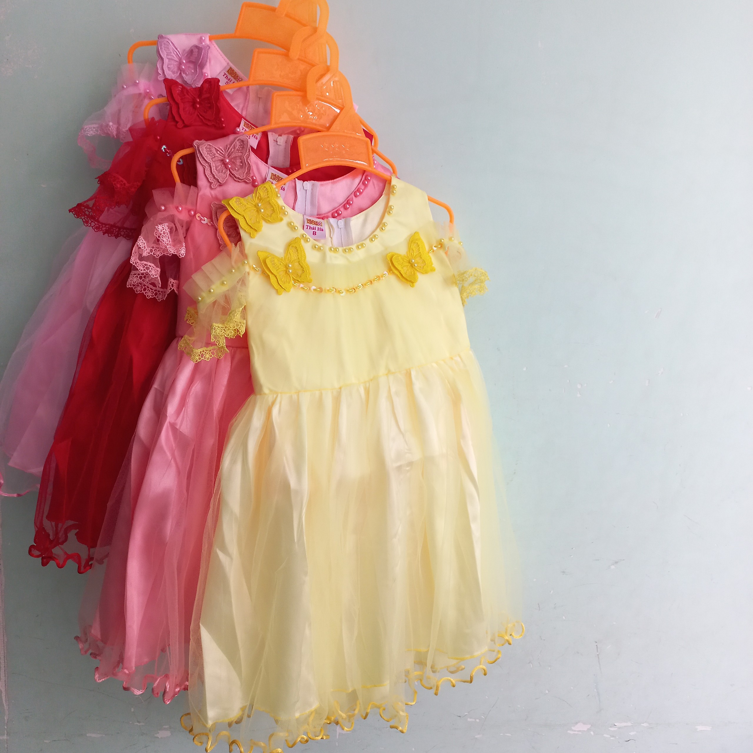 Đầm công chúa | đầm tết cho bé gái | váy trẻ em dễ thương 6-22kg | váy công chúa bé gái | phối voan. KIM SHOP 2020