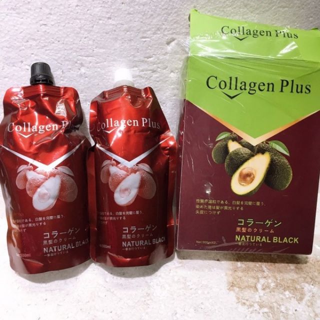 Nhuộm đen collagen tinh chất bơ chuyên gia phủ tóc bạc đến 99.9%