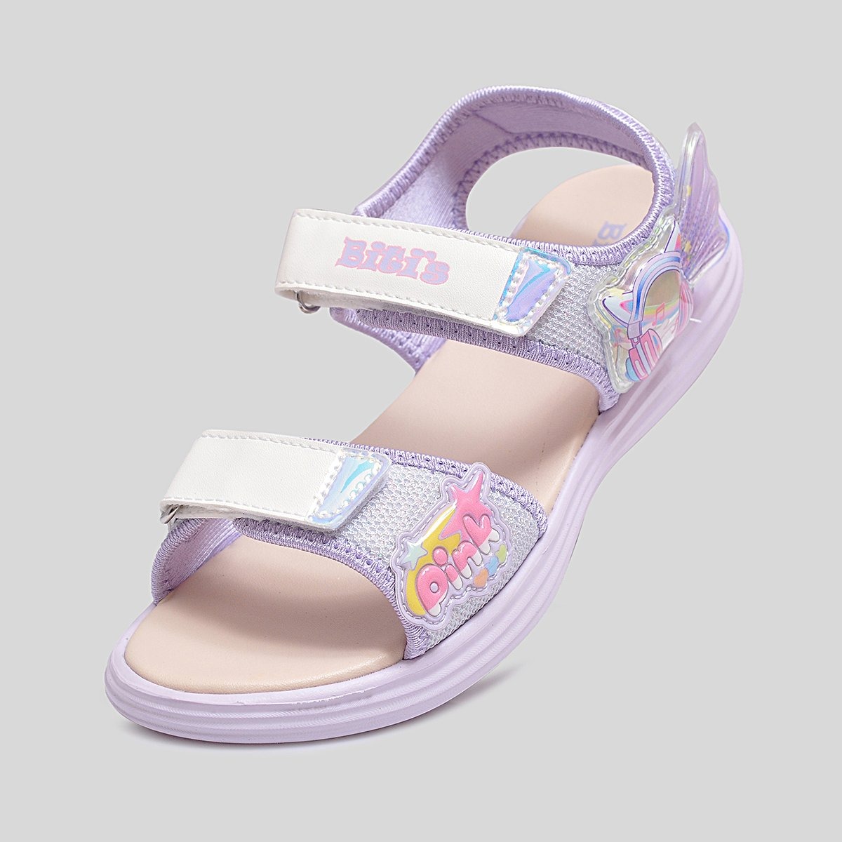 [Hoàn Xu] GIÀY SANDAL QUAI HẬU HỌC SINH BÉ GÁI BITI'S HOẠT HÌNH ROCKSTAR BEG003700 (TÍM + XANH NGỌC) - BITIS