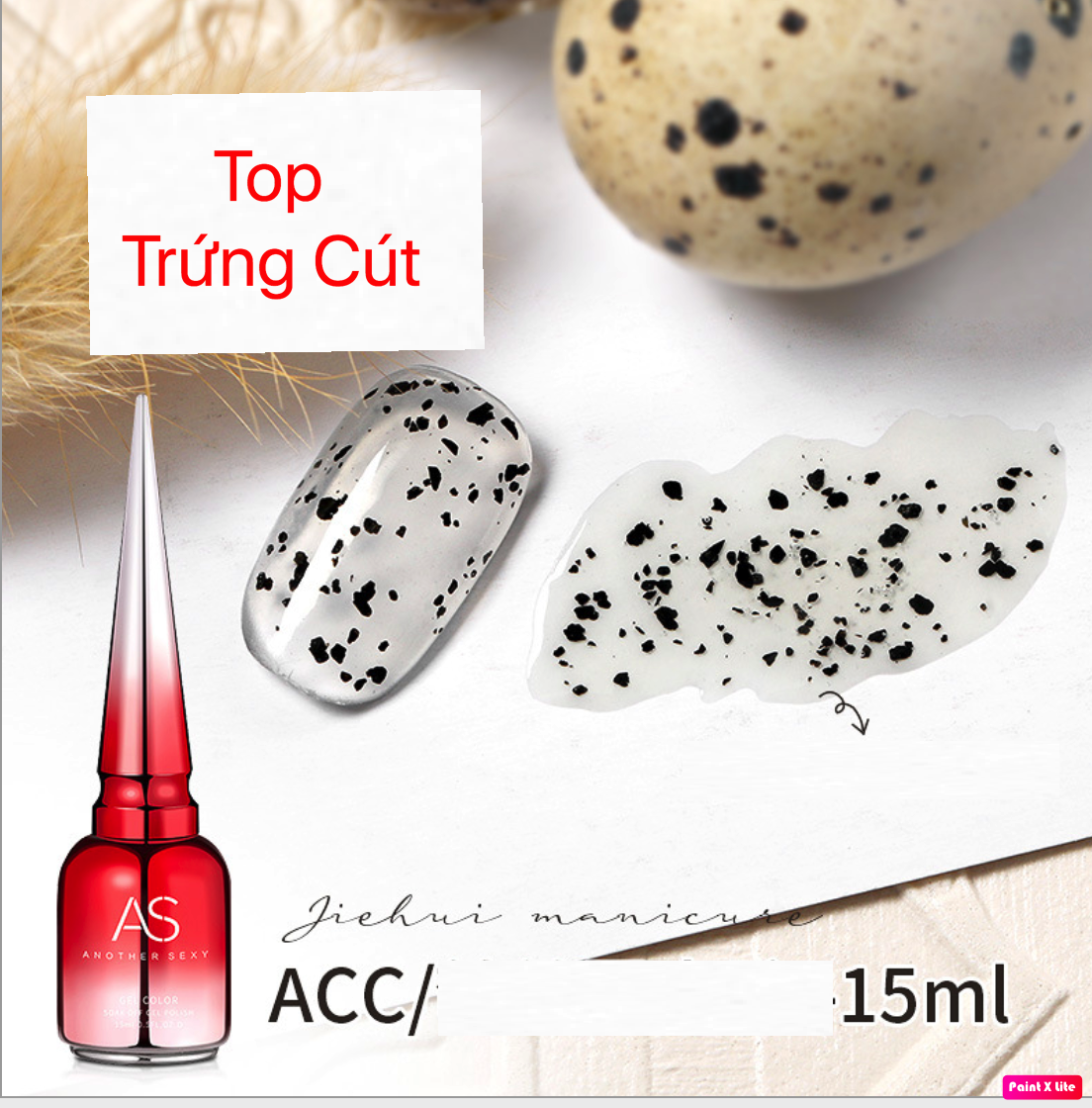 Sơn gel top trứng cút as mã acc