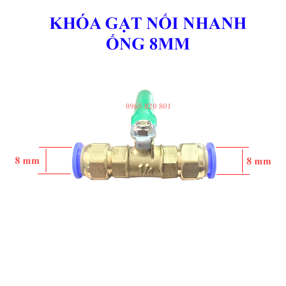 Khóa ống PU,PE 8mm ống phun sương