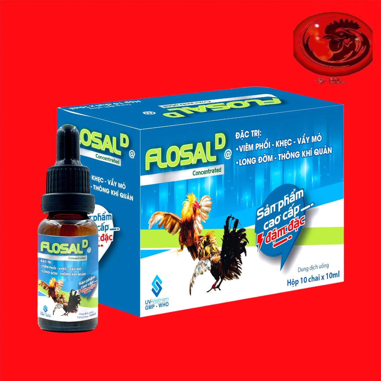 Flosal d đậm đặc chuyên dùng cho gà đá. khò khè, xổ mũi lọ 10 ml