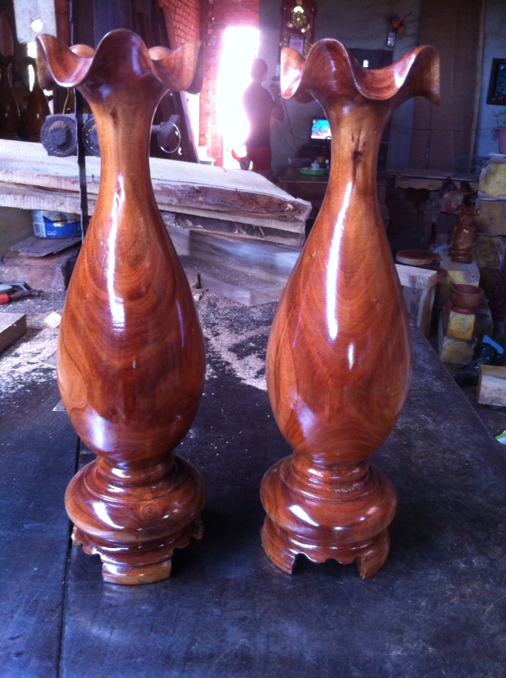 cặp lục bình gỗ tràm 41cm