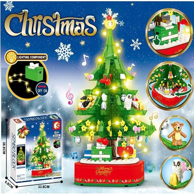 Đồ chơi lắp ráp cây thông noel giáng sinh lắp ráp ghép hình quà tặng noel