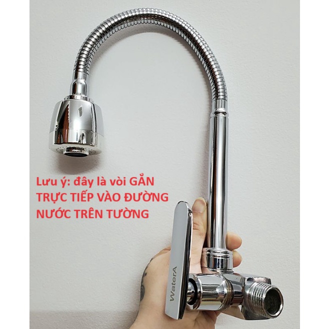 [HCM]Vòi rửa chén bát một đường nước lạnh cần bẻ  - âm tường xi bóng tay gạt