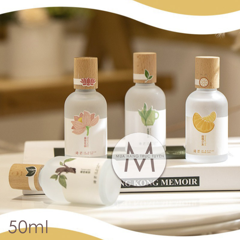 [MẪU MỚI] Nước hoa xịt thơm toàn thân Body Mist 50ml Shimang Nội địa Trung  nắp gỗ hương thơm dịu dàng thanh mát
