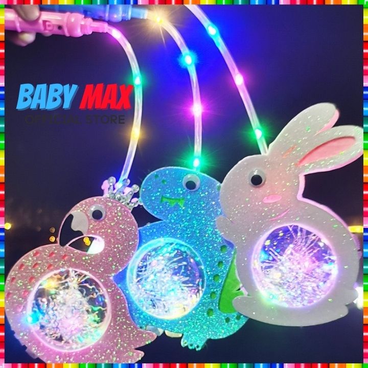 Lồng đèn trung thu cho bé hình các con thú ngộ nghĩnh có đèn led phát sáng đồ chơi trẻ em BABY MAX