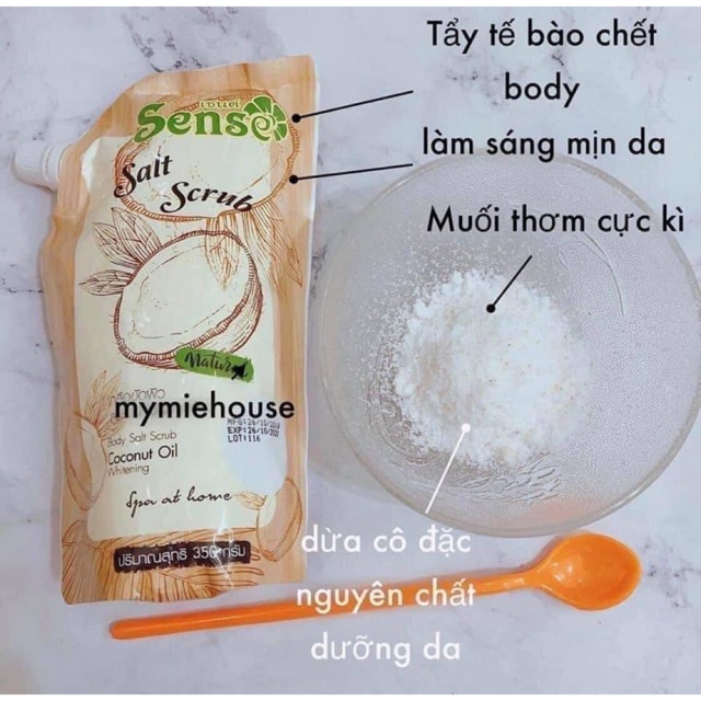 Muối tẩy tế bào chết dừa sense salt scrub 350g