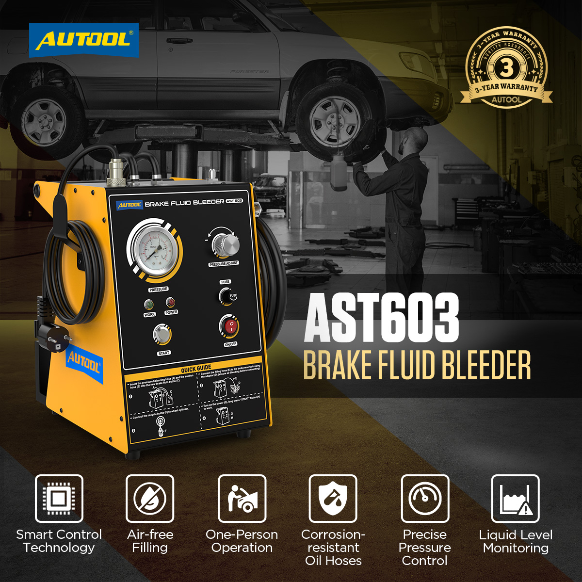 AUTOOL AST603 Car Brake Oil Exchanger Car Pulsating Brake Oil Changer Pulse Vacuum Transfer Pump Clean The Pipeline 220V 110V Car Brake Fast Extractor For Vehicles Giá 9,900,000 Đồng*Miễn phí vận chuyển