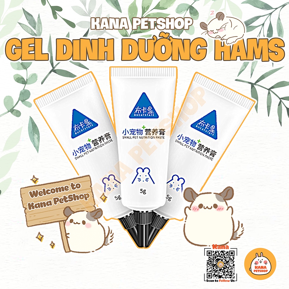 Gel dinh dưỡng bucatstate hamster🐹freeship🐹 5 gram đồ ăn dặm thức ăn dinh dưỡng dạng gel sốt cho hamster , nhím ...
