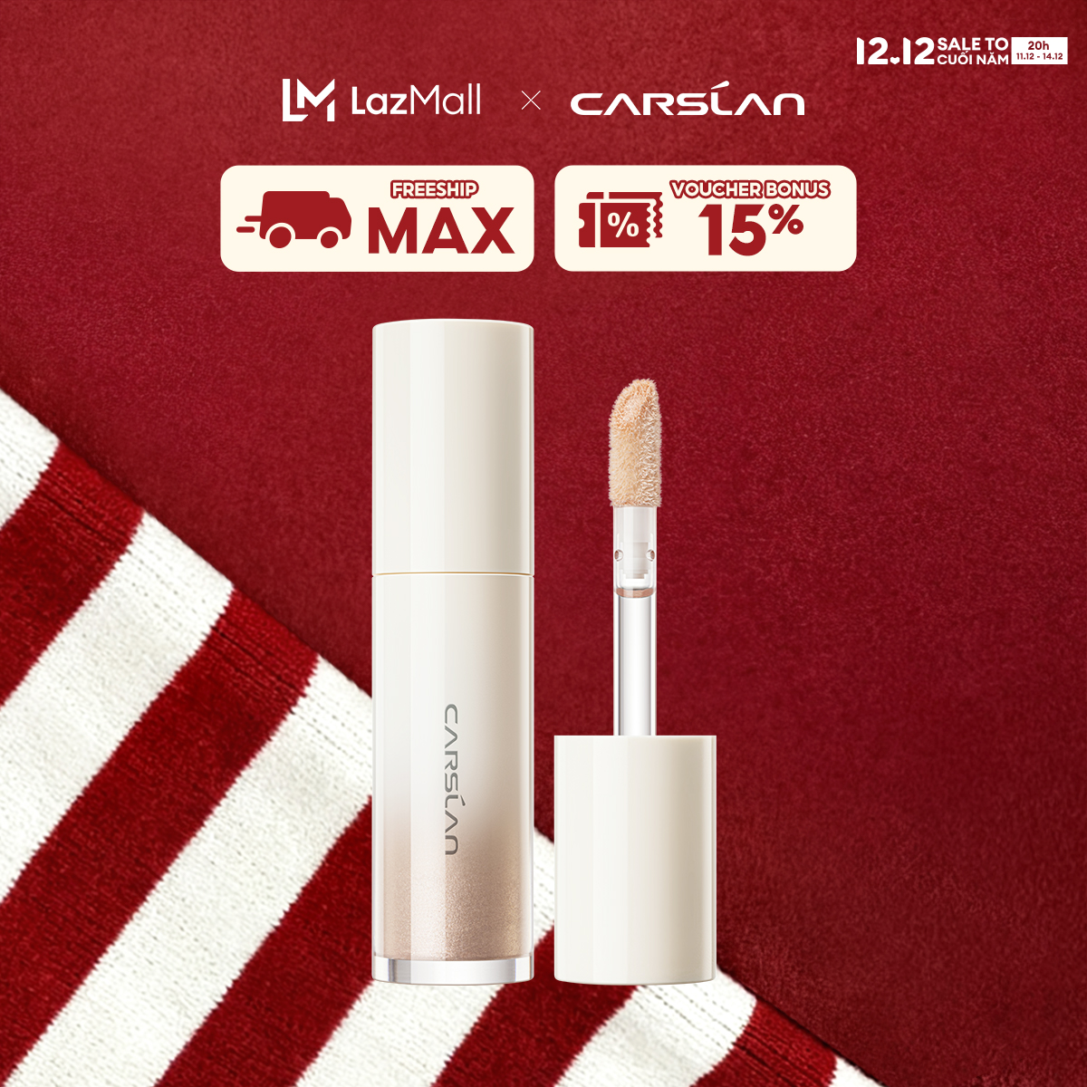 ĐỘC QUYỀN 11 20pm - 14.12|VOUCHER+QUÀ TẶNG Carslan Chất Lỏng 3 Màu Highlighter Mỏng Nhẹ Tạo Hiệu Ứng 3D Lên Màu Chuẩn Trang Diểm Cho Mặt Highlight Bắt Sáng 15g