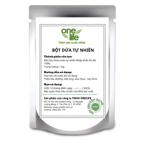 Nguyên Liệu Bột Dứa Nguyên Chất Onelife 1 kg - Dùng làm nguyên liệu sản xuất thực phẩm, làm gia vị, dược liệu