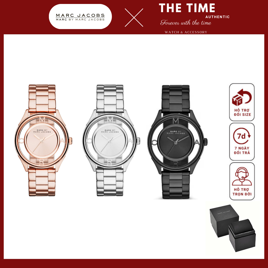 Đồng hồ đôi nam nữ MARC JACOBS #MBM341 case 28mm & 36mm. 5ATM