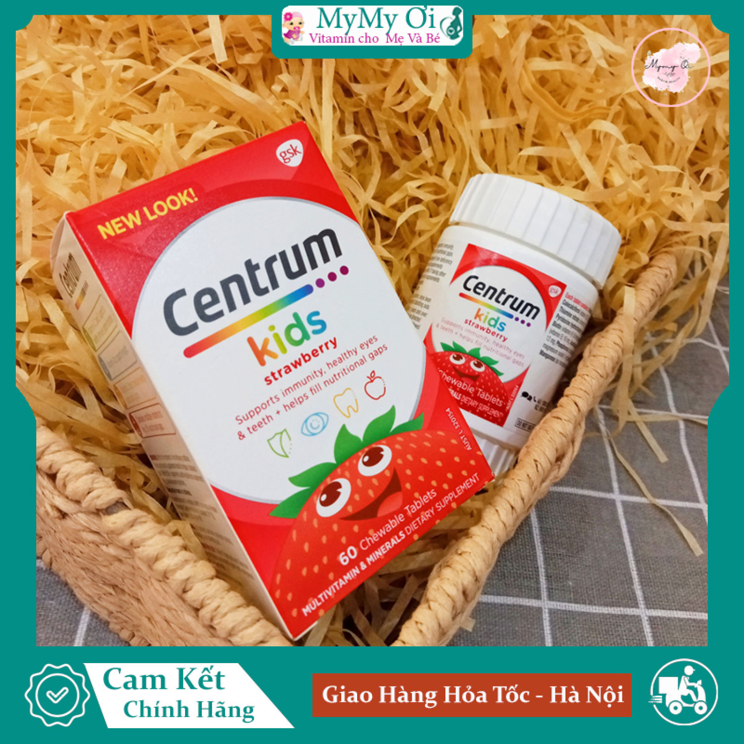 Vitamin Tổng Hợp Cho Trẻ Centrum Kids Strawberry 60 Viên - Úc