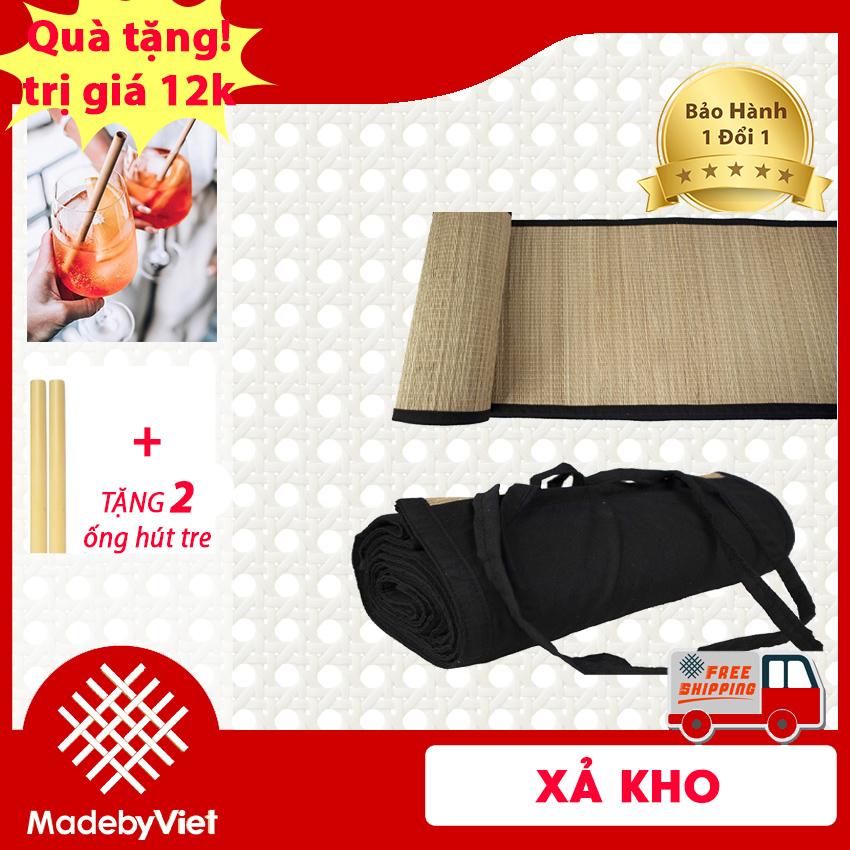 Chiếu cói văn phòng 1 người MadebyViet chiếu văn phòng gấp gọn, chất liệu cói tuyển chọn, viền chiếu may vải cotton bền chắc, dùng ngủ trưa cho dân văn phòng, hàng xuất EU, Mỹ