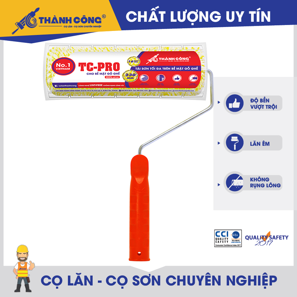 10 cây Cọ lăn sơn TC PRO Đỏ con lăn sơn cây lăn sơn chống thấm rulo lăn sơn sử dụng cho chống thấm nhà và bề mặt