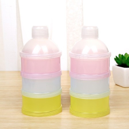 Hộp chia sữa, đựng sữa bột 3 ngăn không có quai