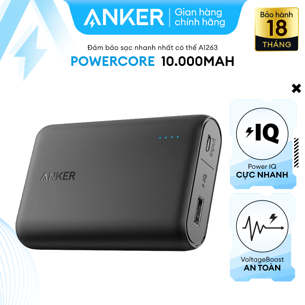 Sạc dự phòng ANKER PowerCore 10000mAh - A1263