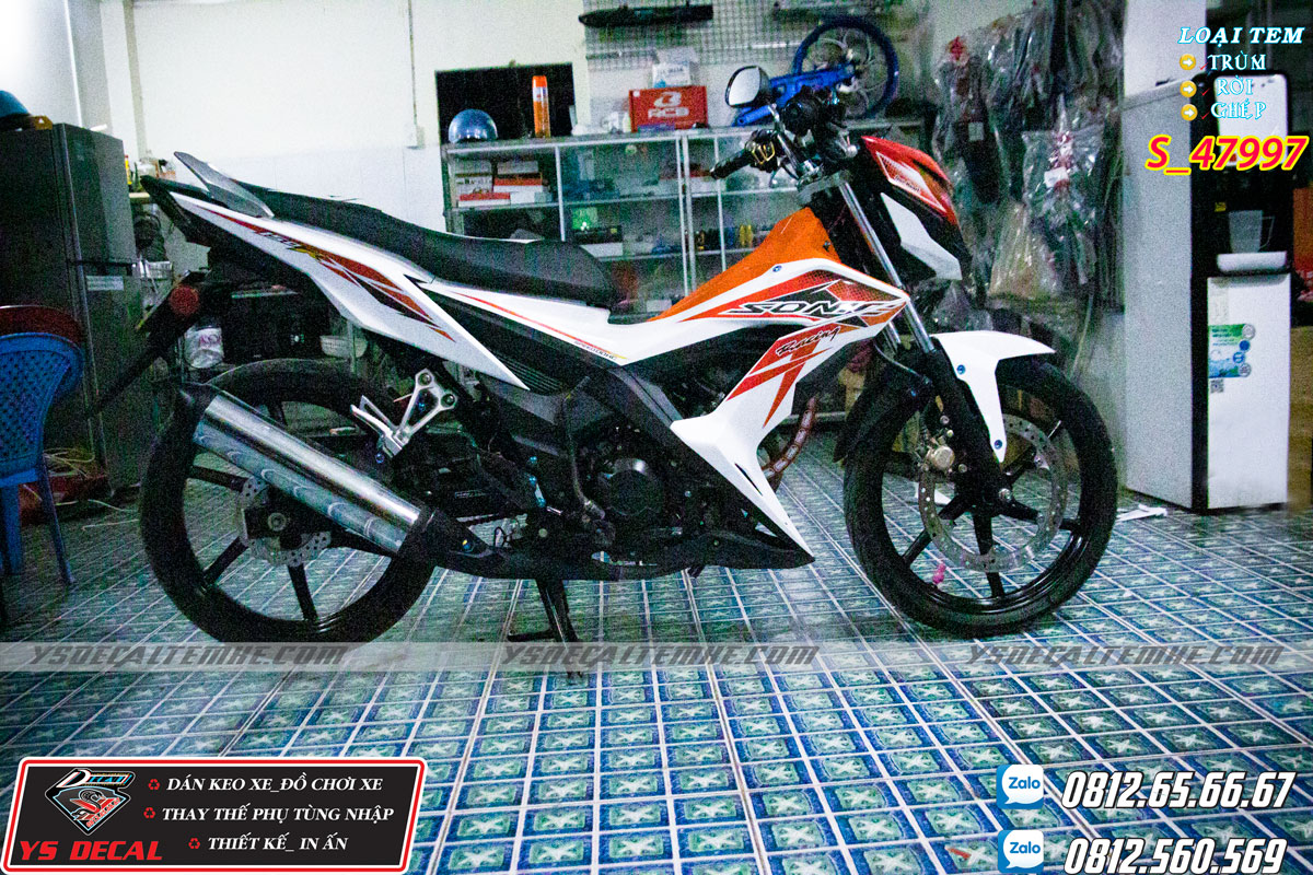Tem rời Sonic trắng đỏ