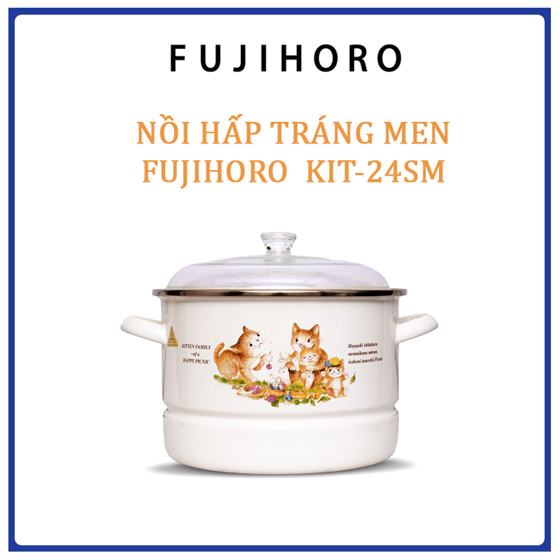 Nồi hấp tráng men Fujihoro KIT-24SM Bảo hành 2 năm - Hàng chính hãng