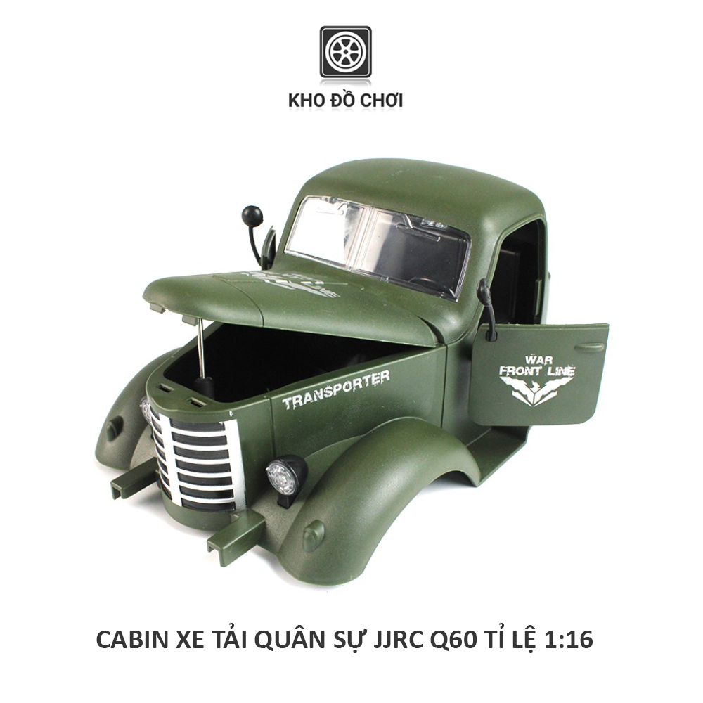 Cabin xe tải quân sự jjrc q60, q61 zil 157 tỉ lệ 1:16