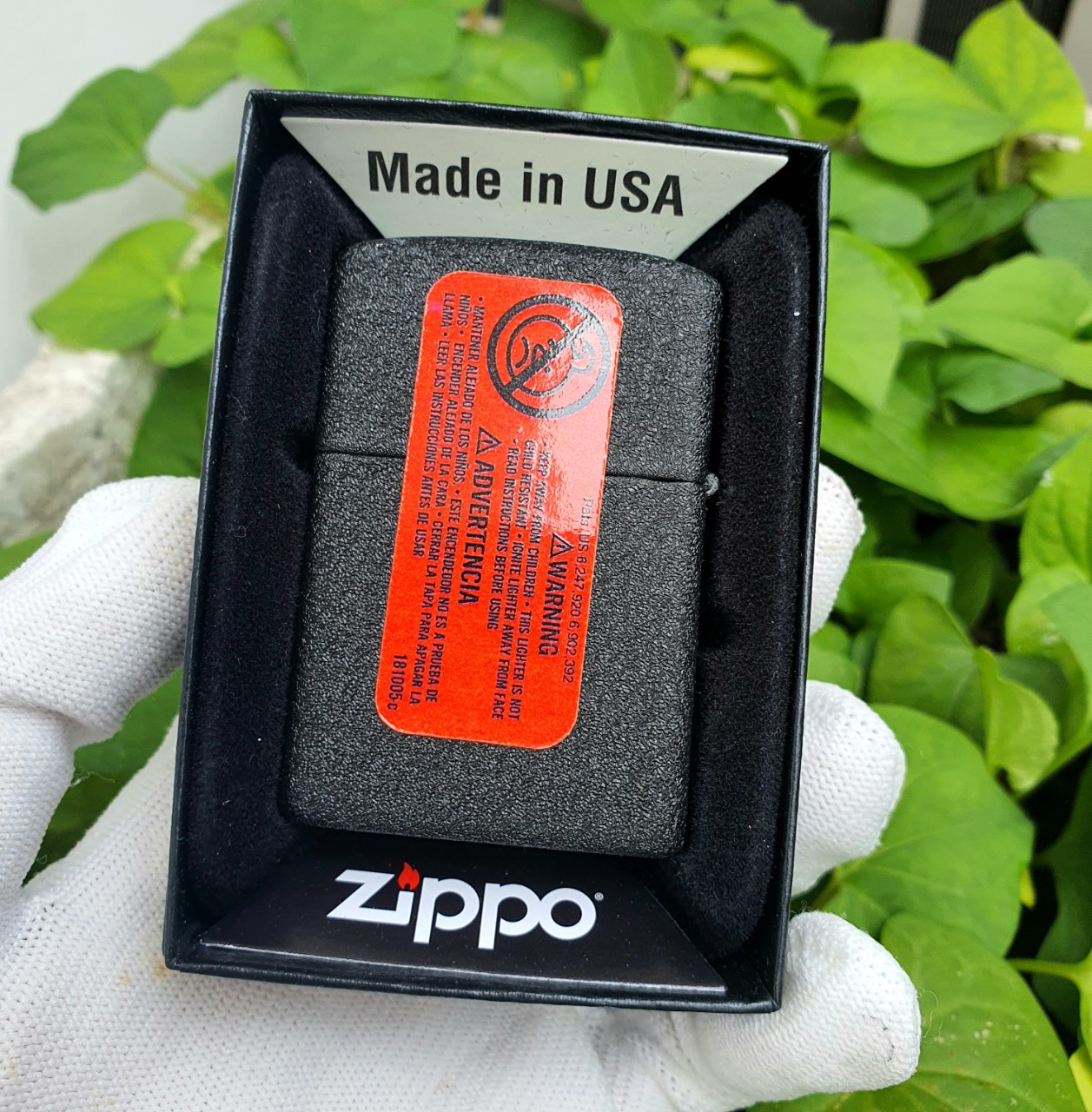 Bật lửa zippo đen nhám đời la mã có tem đỏ