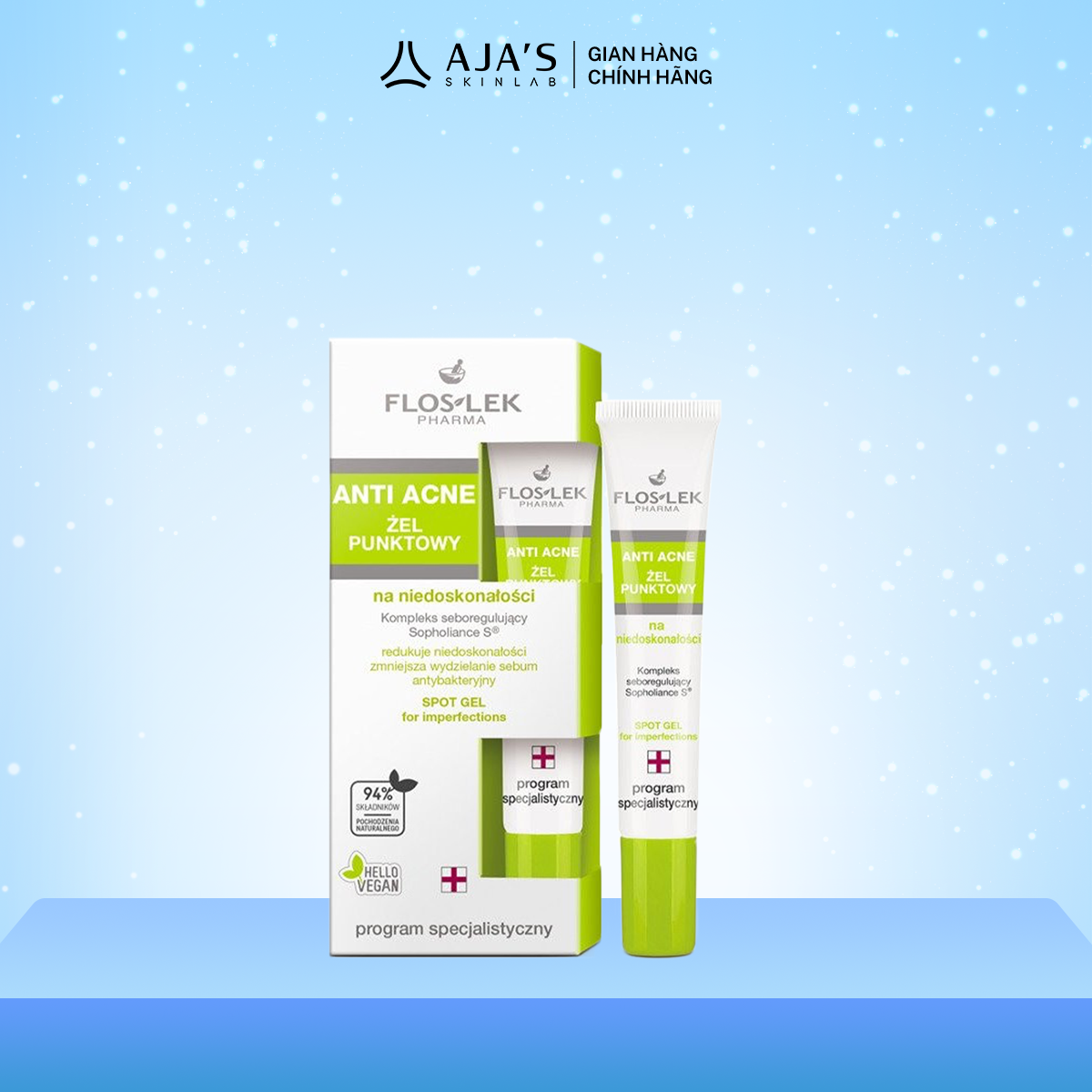 Gel chấm mụn diệt khuẩn floslek anti acne spot gel for imperfections 20ml - ajas skinlab