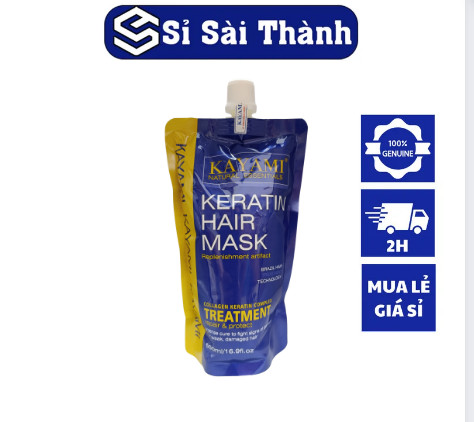 Hấp phục hồi hư tổn Collagen Keratin Kayami 500ml