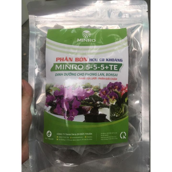 Phân Bón Lan (10 Túi Lọc đóng sẵn) MINRO 5-5-5 +TE Phát Triển Thân Lá Cành