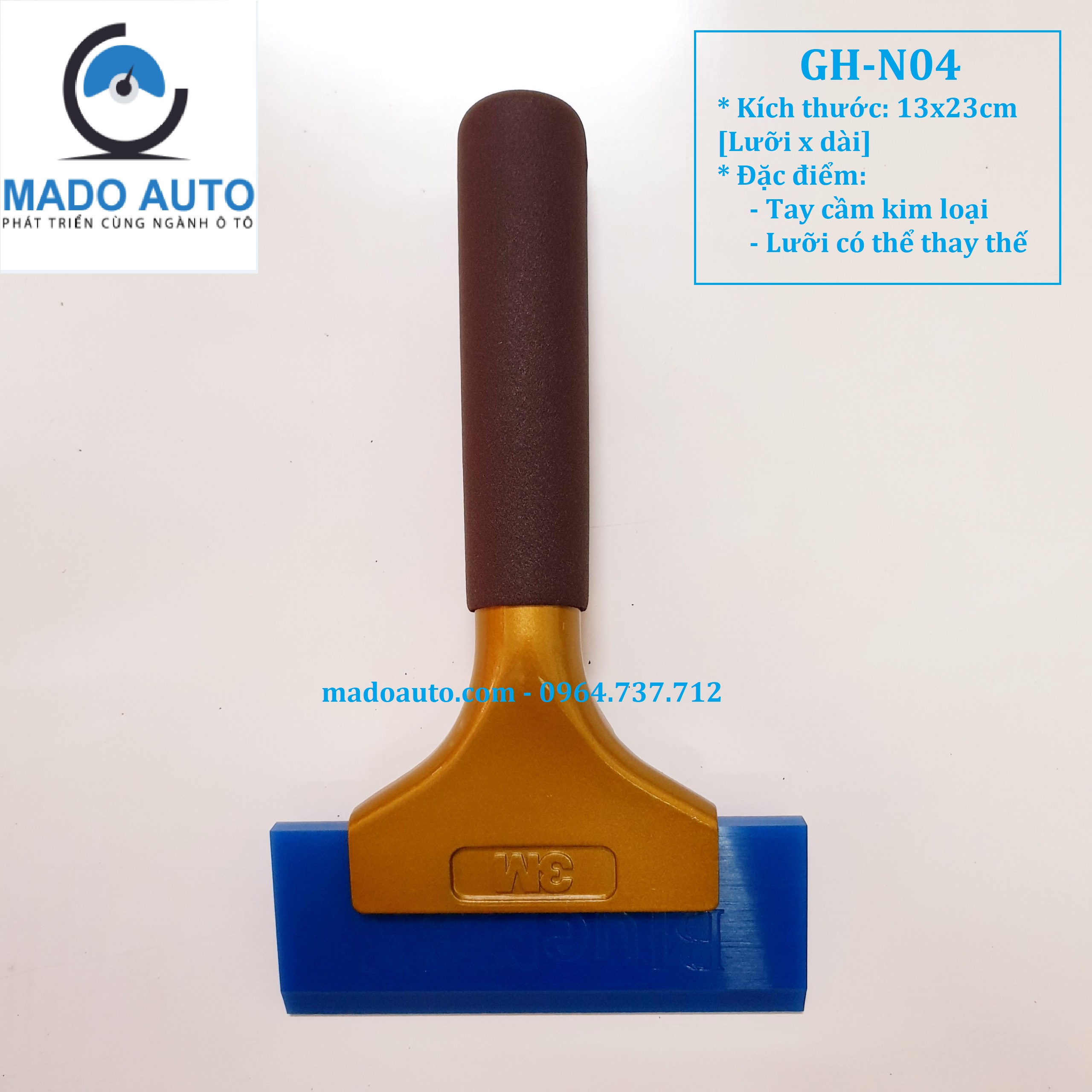 Bộ gạt nước phim cách nhiệt Blumax tay kim loại dài