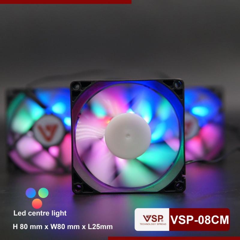 Fan case 8cm led nhiều màu gắn case máy tính làm quạt tản nhiệt