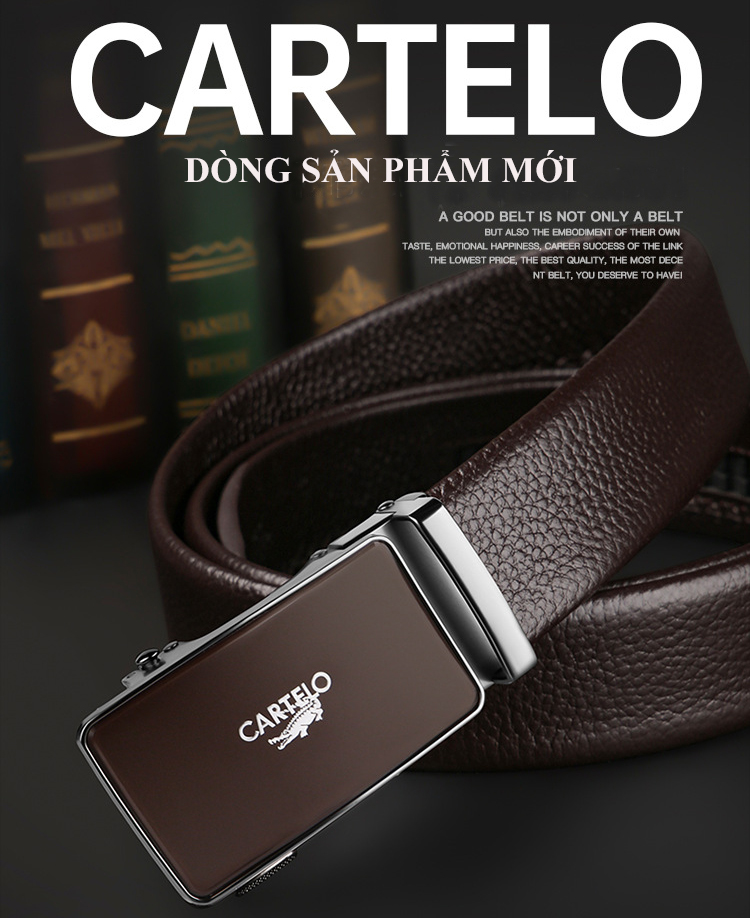 HÀNG CHÍNH HÃNG DA THẬT 100%-Thắt lưng da nam cao câp CARTELO-73, 86 thắt lưng nam da bò, dây lưng da thật nam, dây nịt da xịn nam rộng 3,5cm [MYGOOD]
