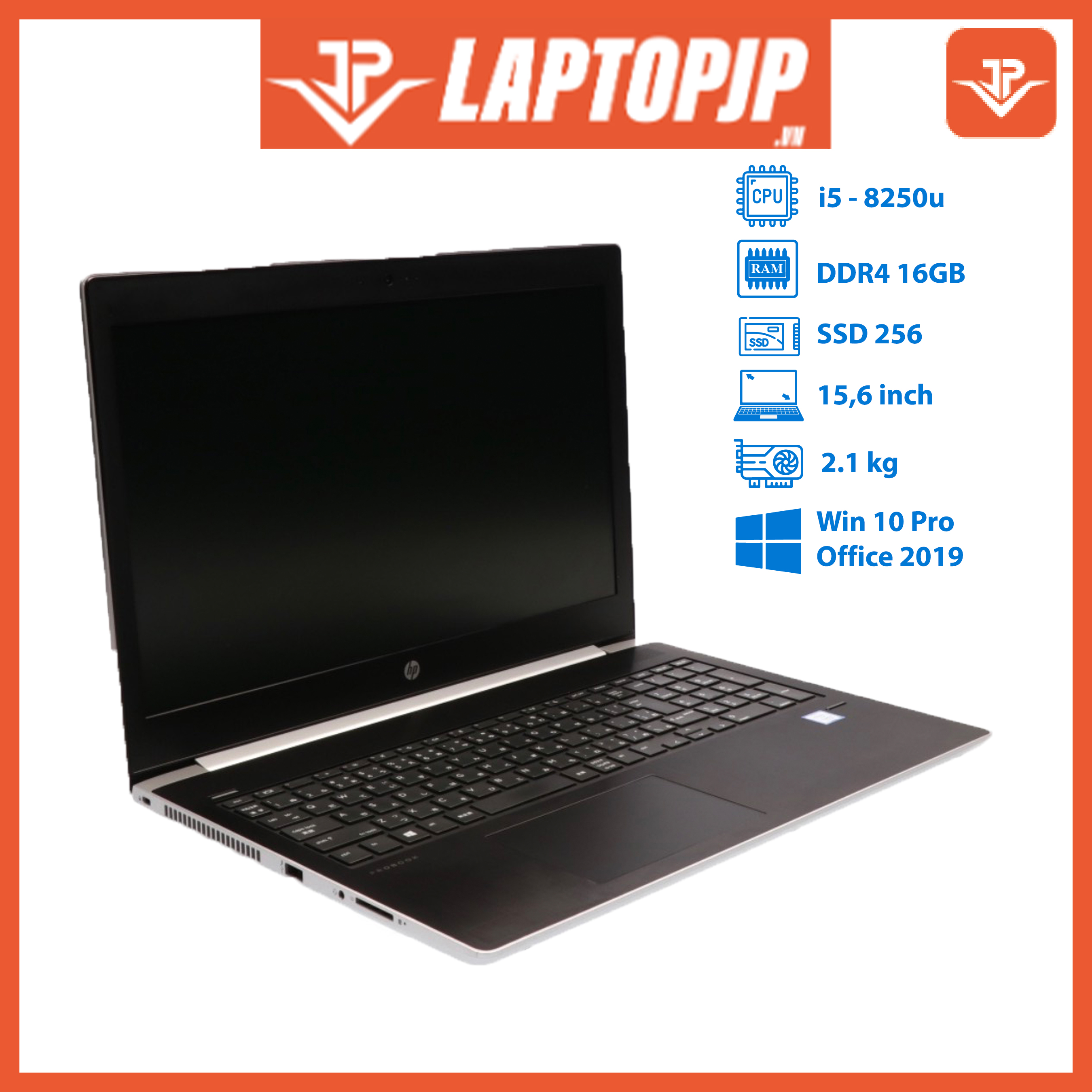 Máy tính hp probook 450 g5 intel core i5 8250u/ram 16gb/ssd 256gb/15.6 inch fullhd