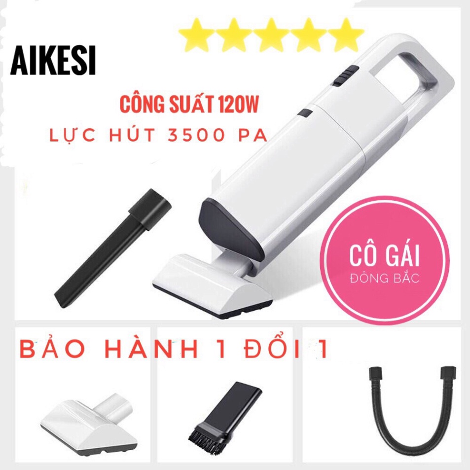 Máy hút bụi cầm tay không dây AKESI 120W, máy hút bụi mini lực hút siêu mạnh