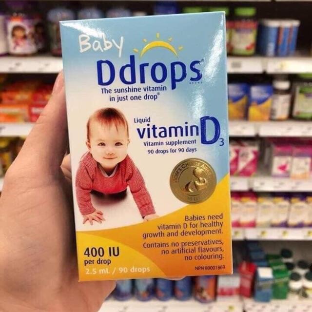 Thực phẩm bổ sung Vitamin D3 drops 400iu 90 giọt hàng Mỹ