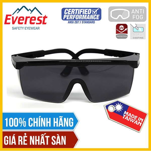 Kính râm bảo hộ nhập khẩu Everest EV 105 ĐEN _ Chống tia UV và có phủ lớp chống trầy chống đọng sương được thiết kế năng động