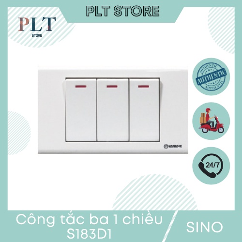 Công tắc ba 1 chiều phím lớn 10a s183d1 sino sê-ri s18 mega