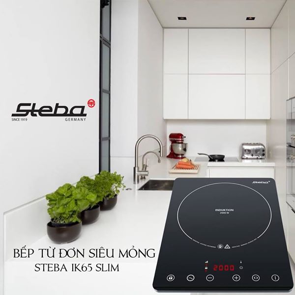 Bếp từ đơn steba ik65 slim gốm ceramic, 8 nấc công suất, hẹn giờ 1800 phút