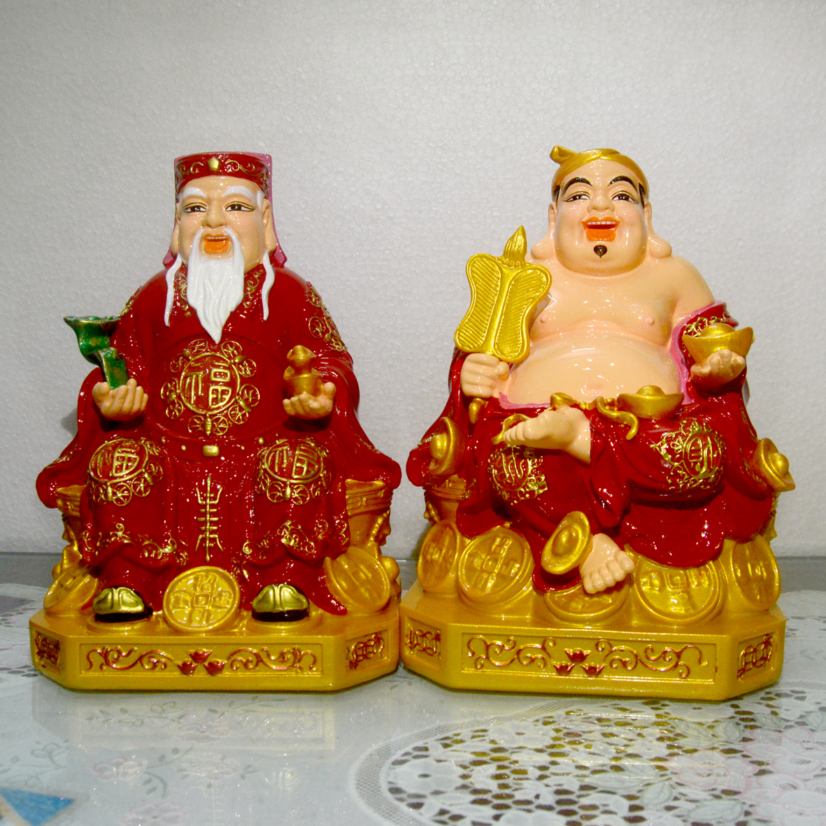 [HCM]Bộ tượng Hai Ông Thần Tài Thổ Địa đế vuông-Nhiều mẫu