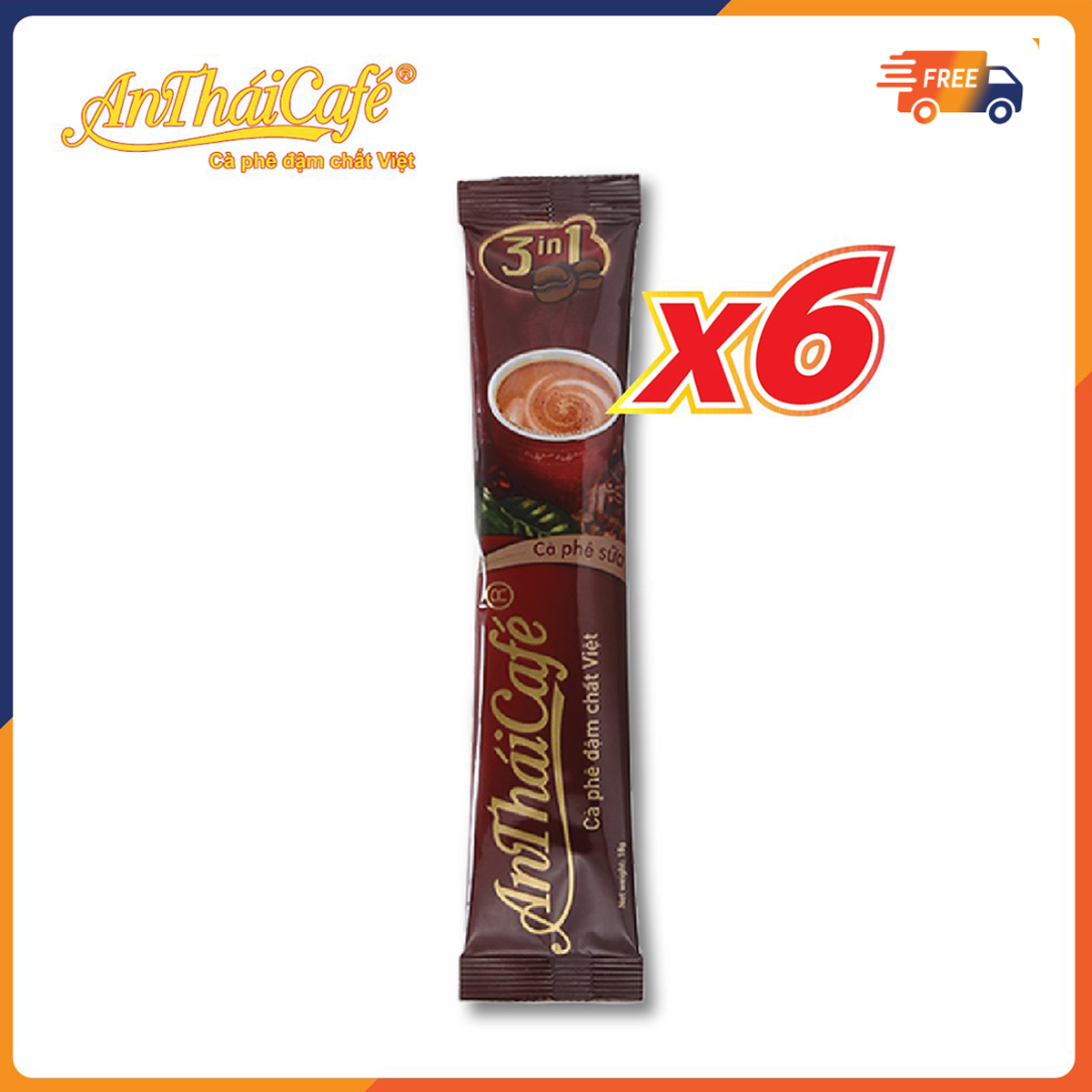Combo 6 packs of 3in1 An Thai milk coffee