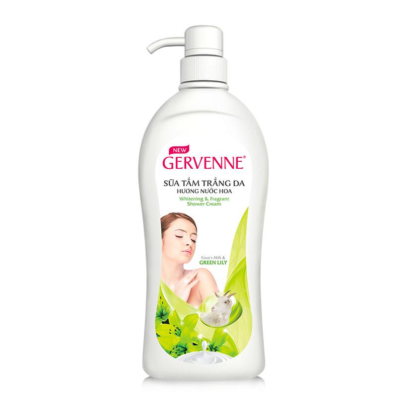 Sữa tắm trắng da gervenne hoa lily xanh 900g