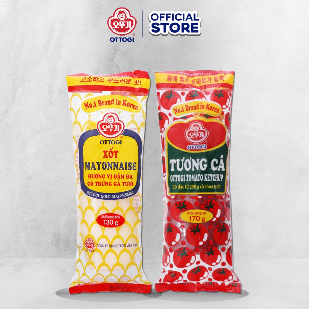 Combo xốt tương cà 170g & mayonnaise 130g ottogi